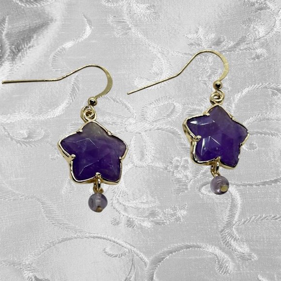 Stylish Amethyst Dangle earrings - Picture 3 of 5